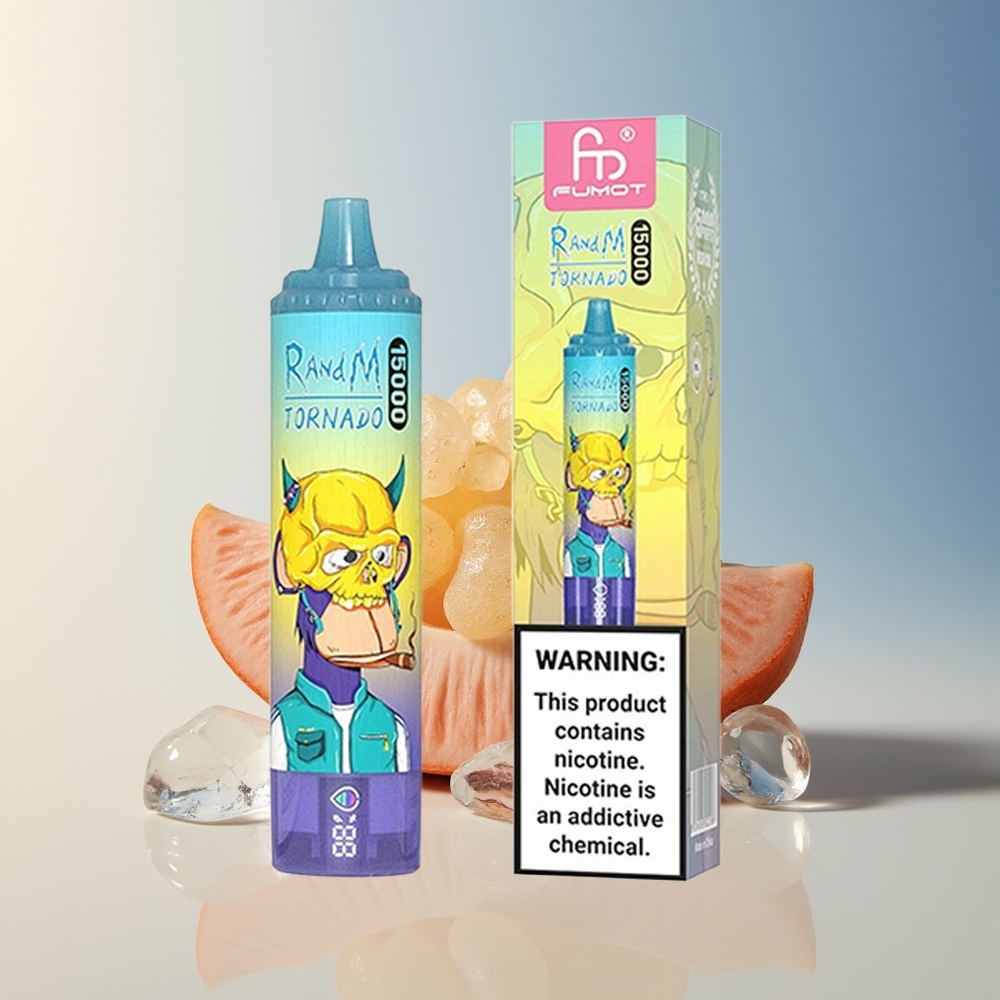 Veleprodaja Slovenija RandM Fumot Tornado 15000 Puffs 25ml Vape Grozdji Led