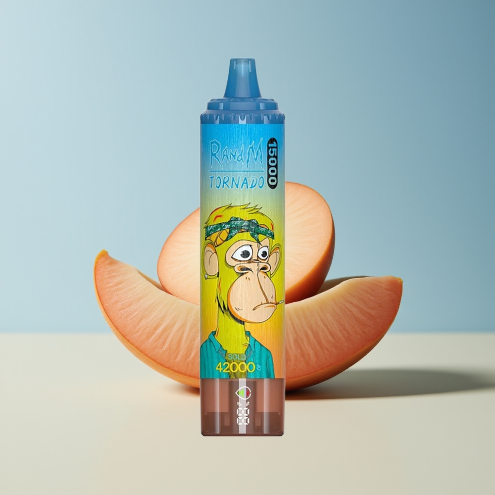 Veleprodaja Slovenija RandM Fumot Tornado 15000 Puffs 850mAh Peach Mango (Breskev Mango) Mesh Coil