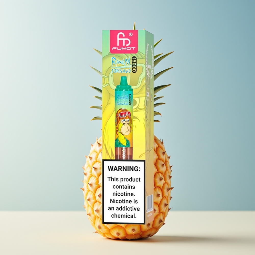 Veleprodaja Slovenija RandM Fumot Tornado 15000 Puffs Ananas Led 850mAh Mesh Coil