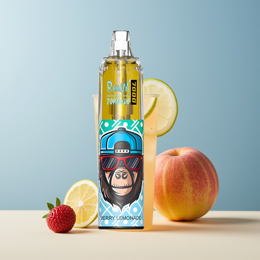 Veleprodaja Slovenija RandM Fumot Tornado 7000 Jagoda Limonada 14 ML Zračno Nastavljiv
