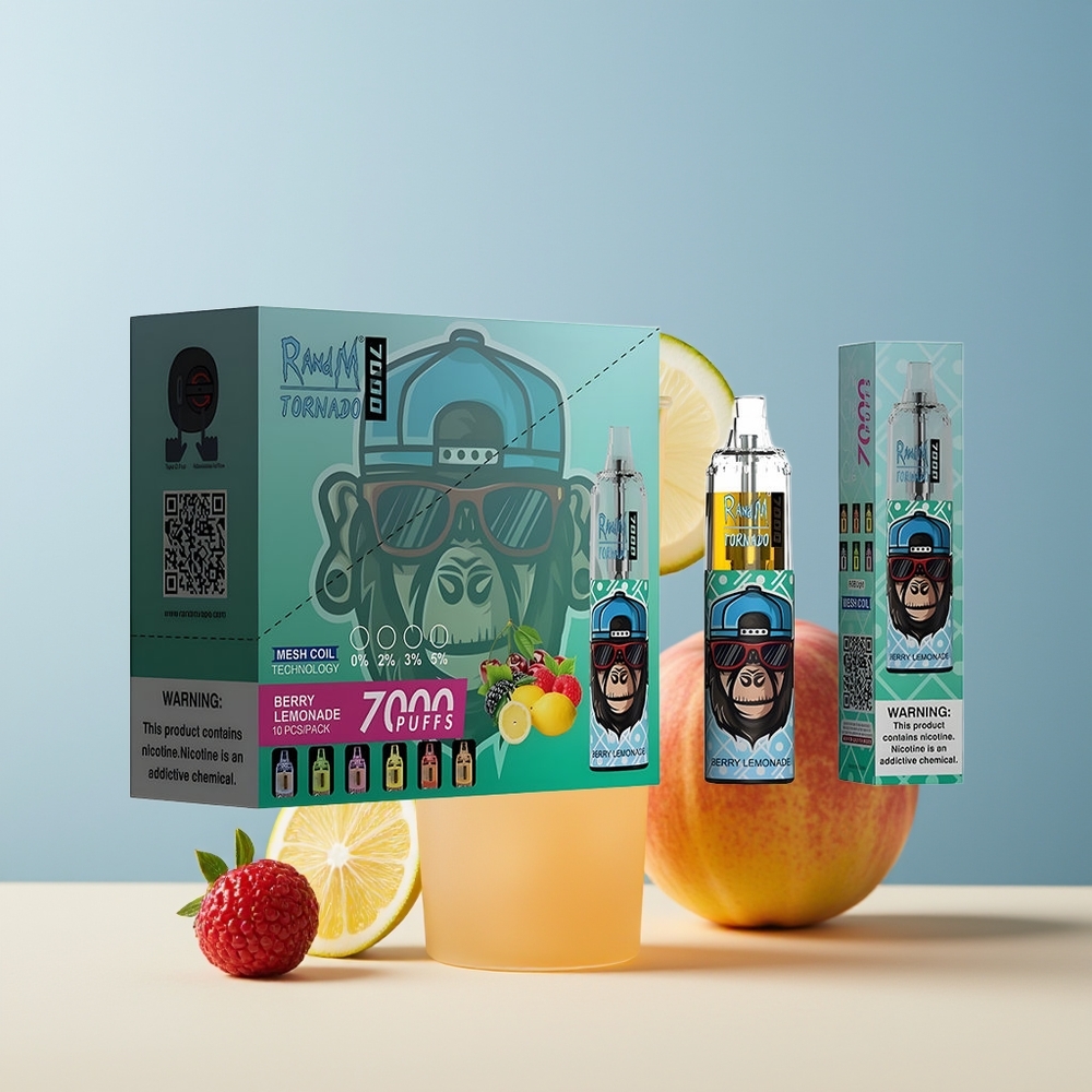 Veleprodaja Slovenija RandM Fumot Tornado 7000 Jagoda Limonada 14 ML Zračno Nastavljiv