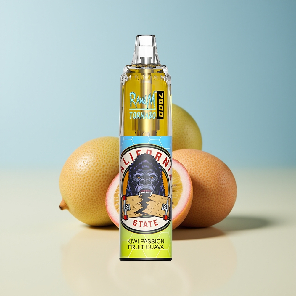 Veleprodaja Slovenija RandM Fumot Tornado 7000 Puffs 14 ML Kiwi Pasijonka Guava RGB Light