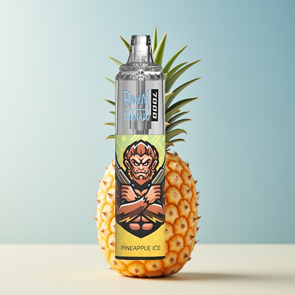 Veleprodaja Slovenija RandM Fumot Tornado 7000 Puffs Ananas Led 14 ML E-tekočina 850 MAH Baterija