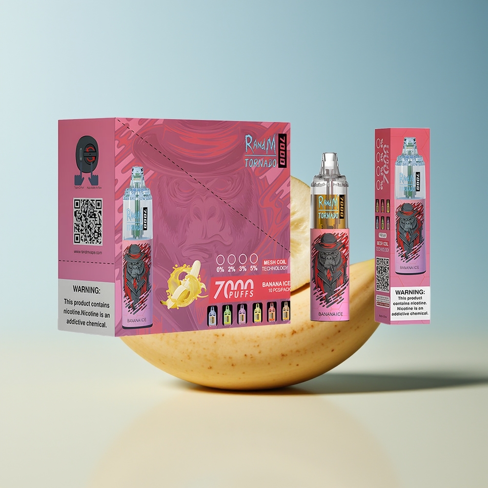 Veleprodaja Slovenija RandM Fumot Tornado 7000 Puffs Bananovo Sadje 14 ML E-liquid Mesh Coil