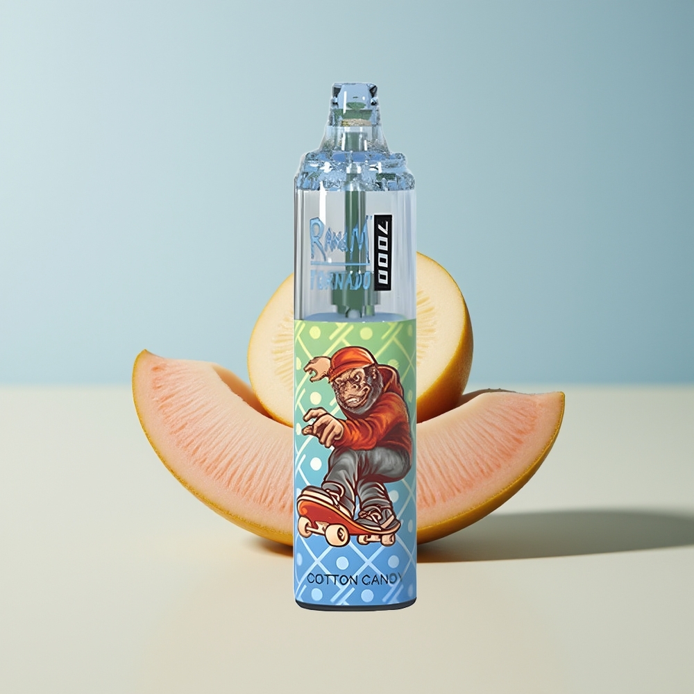 Veleprodaja Slovenija RandM Fumot Tornado 7000 Puffs Bombažna Sladkorna Vata 14 ML E-liquid Mesh Coil