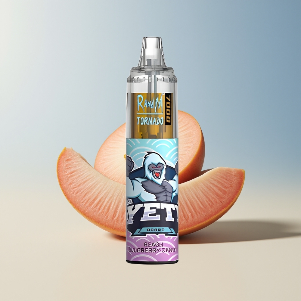 Veleprodaja Slovenija RandM Fumot Tornado 7000 Puffs Breskva Borovnica 14 ML E-liquid RGB Light