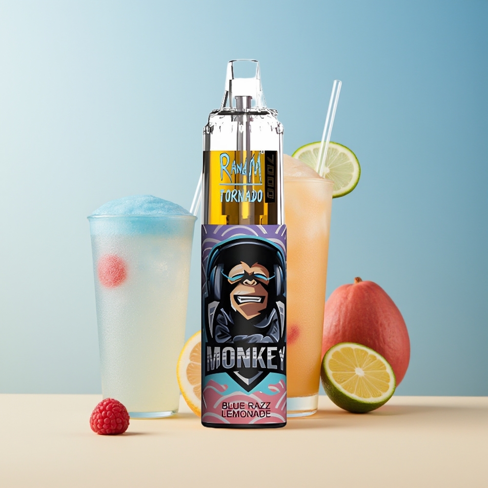 Veleprodaja Slovenija RandM Fumot Tornado 7000 Puffs Modra Malinova Limonada 14 ML Mesh Coil