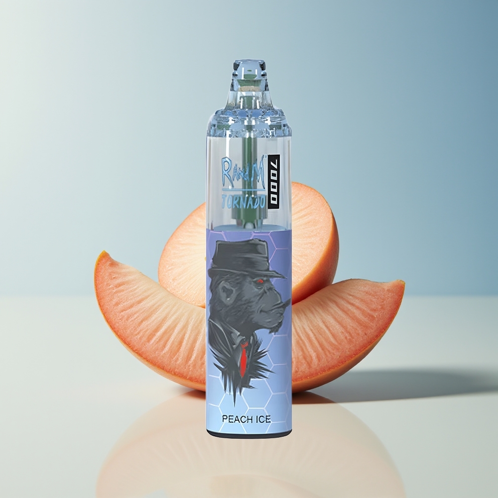 Veleprodaja Slovenija RandM Fumot Tornado 7000 Pufi Breskev Led 14 ML E-tekočina Mesh Coil