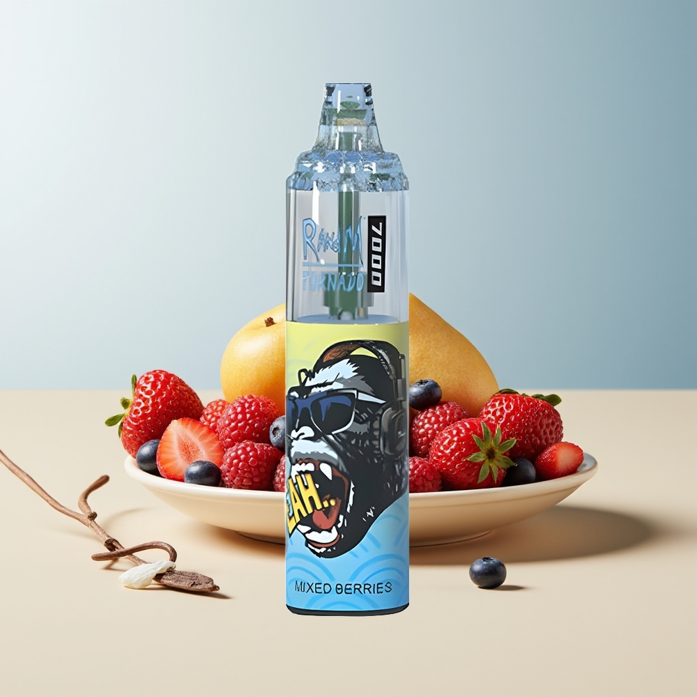 Veleprodaja Slovenija RandM Fumot Tornado 7000 Pufi Mešane Jagode 14 ML E-tekočina Mesh Coil