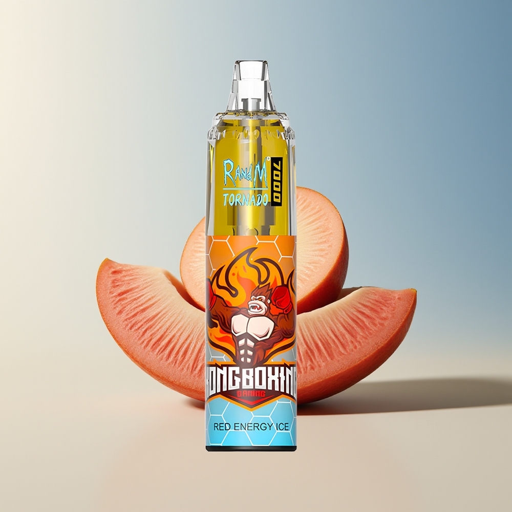 Veleprodaja Slovenija RandM Fumot Tornado 7000 Pufi Rdeča Energija Led 14 ML E-liquid Mesh Coil