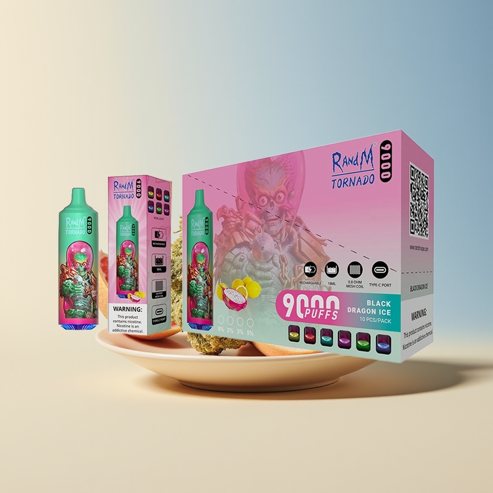 Veleprodaja Slovenija RandM Fumot Tornado 9000 Pufi Modra Malina Kush RGB Display