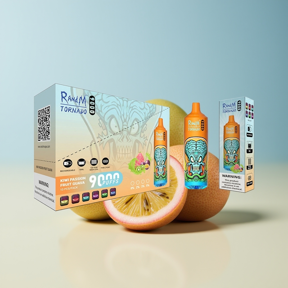 Veleprodaja Slovenija RandM Fumot Tornado 9000 Pufov Mrežasta Bakrena Sladkorni Kiwi Pasijonka Guava