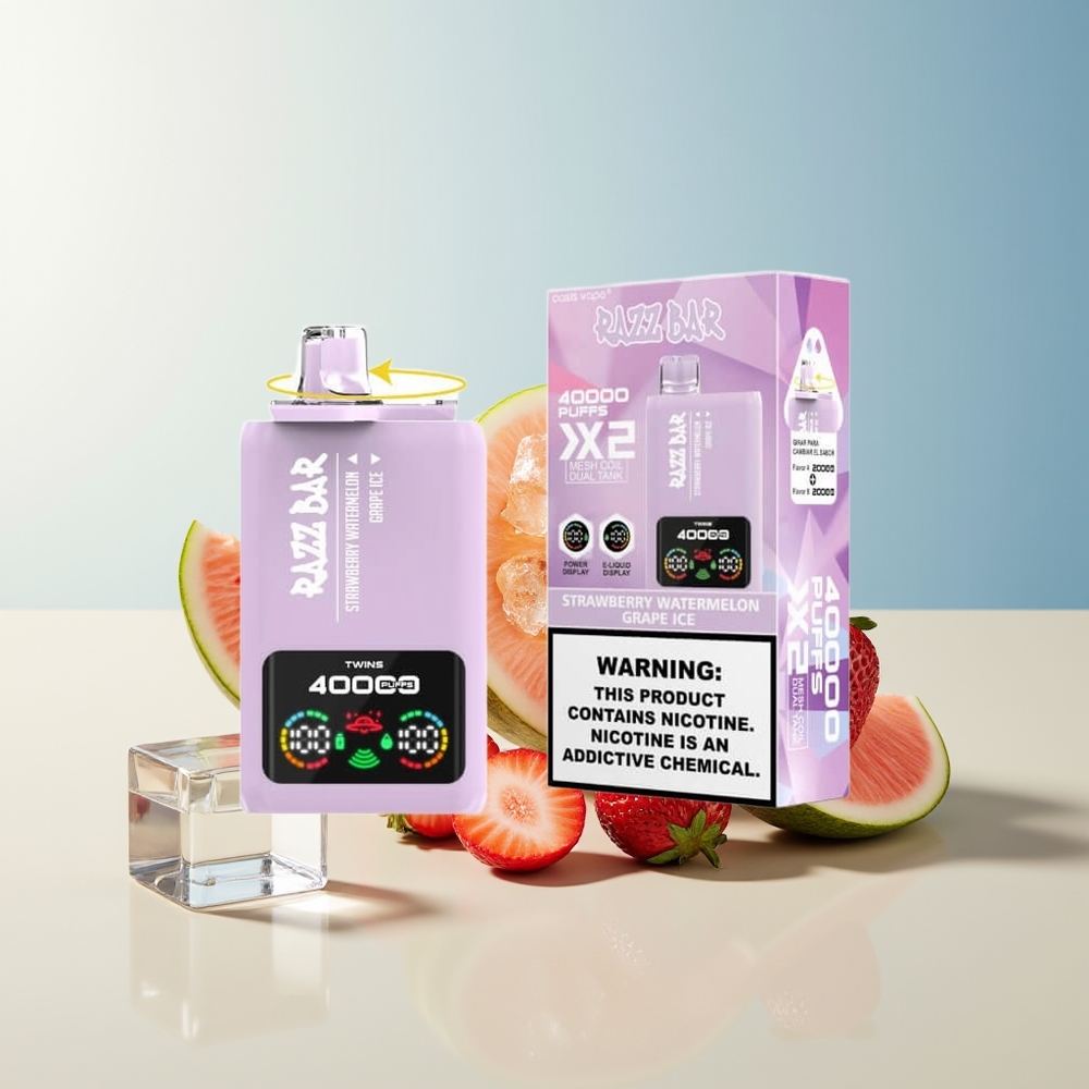 Veleprodaja Slovenija Razz Bar 40000 Puffs Vape 40000 Puffs 5 Nicotine Content Jagoda Lubenika - Ledena Grozdja