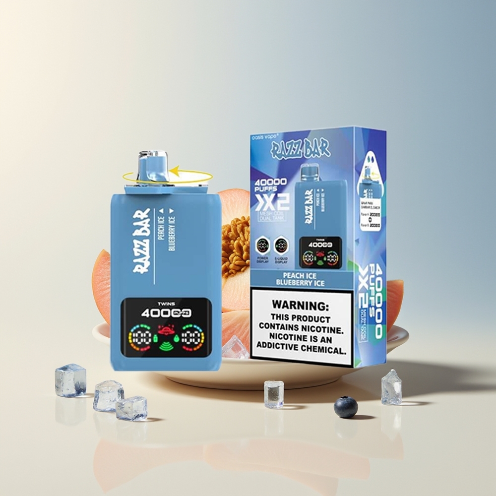 Veleprodaja Slovenija Razz Bar 40000 Puffs Vape Breskev Led - Borovnica Led 650mAh Type-C