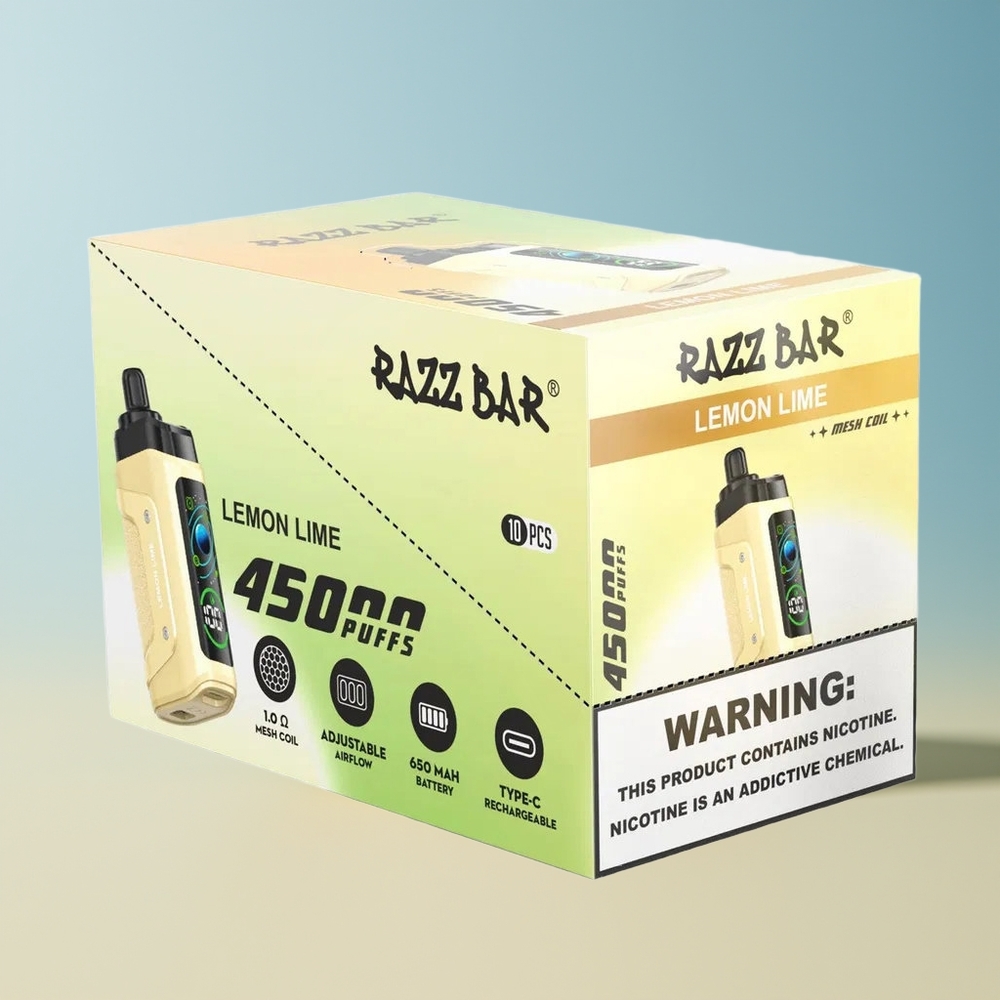 Veleprodaja Slovenija Razz Bar 45000 Puffov Limona Limeta 20 mg/ml Nikotina