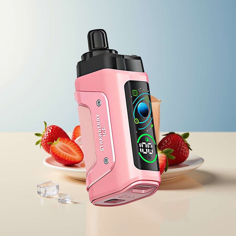 Veleprodaja Slovenija Razz Bar 45000 Puffov Vape Jagodni Led + 10 Ohm Mesh Coil  Nastavljiv Pretok Zraka
