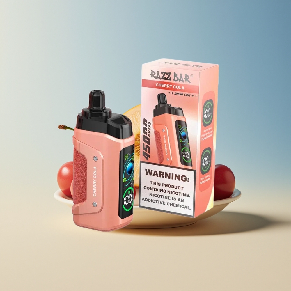 Veleprodaja Slovenija Razz Bar 45000 Pufi Vape Češnjeva Kola 10 Ohm Mesh Coil