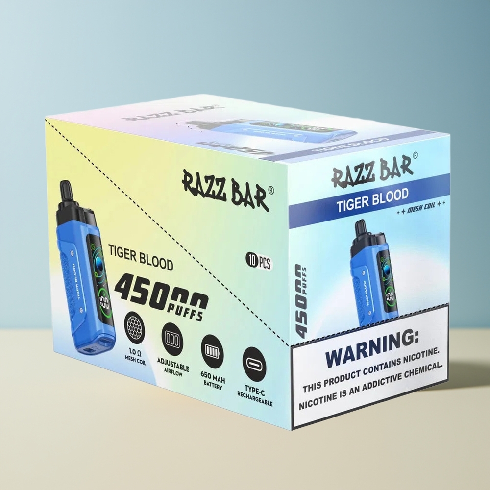 Veleprodaja Slovenija Razz Bar 45000 Pufov Vape Tiger Kri Mesh Coil