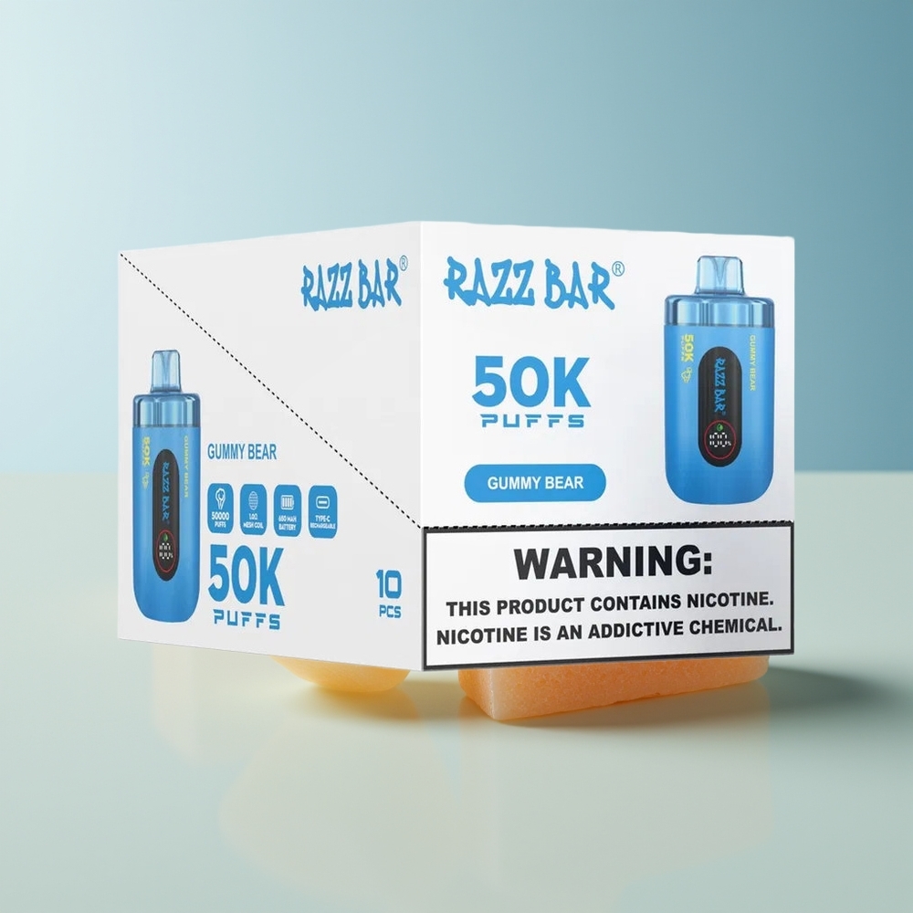 Veleprodaja Slovenija Razz Bar 50000 Pufov Vape Gumi Medved 2 Nikotina