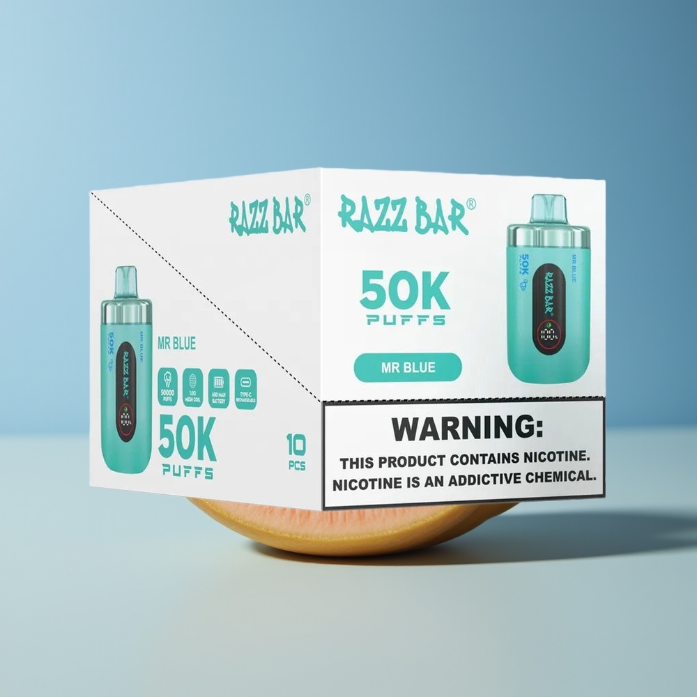Veleprodaja Slovenija Razz Bar 50K Puffs 2 Nikotina Mr Modra