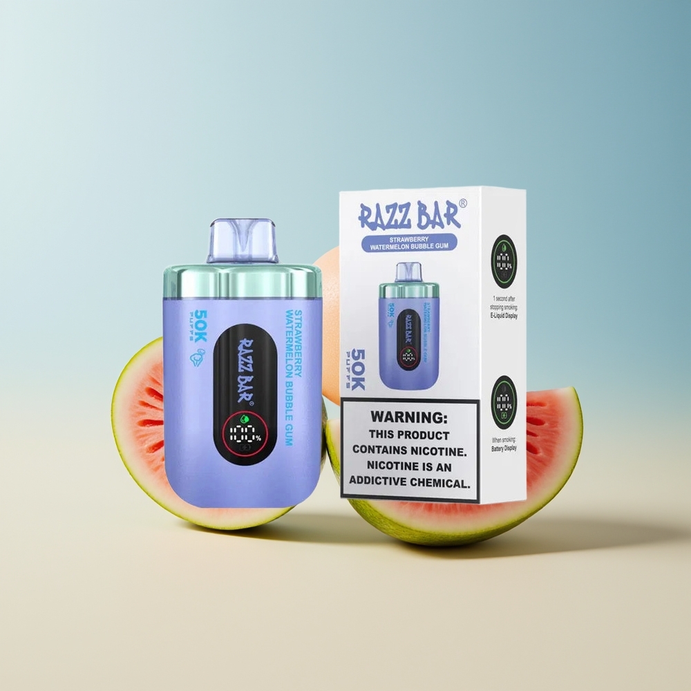 Veleprodaja Slovenija Razz Bar 50K Puffs Vape 50000 Puffs 2 Nikotina Jagoda Lubenica Mehurčki Gumi
