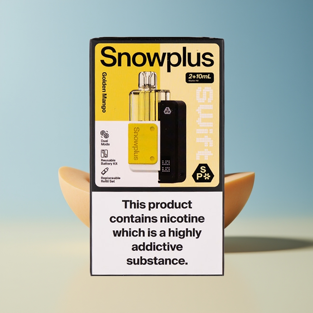 Veleprodaja Slovenija Snowplus Swift 5000 Pufov Zlati Mango Dual Mesh 1000 mAh
