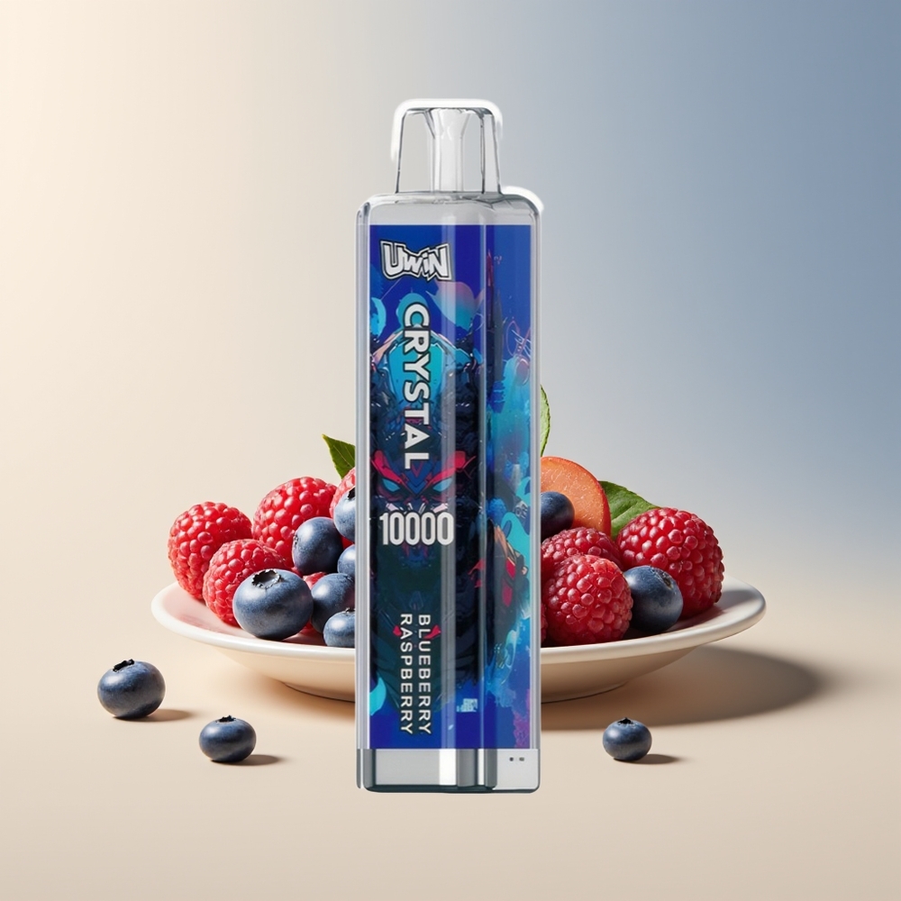 Veleprodaja Slovenija Uwin Crystal 10000 Puffov Vape Borovnica Malina z RGB lučmi in hitrim polnjenjem Type-C