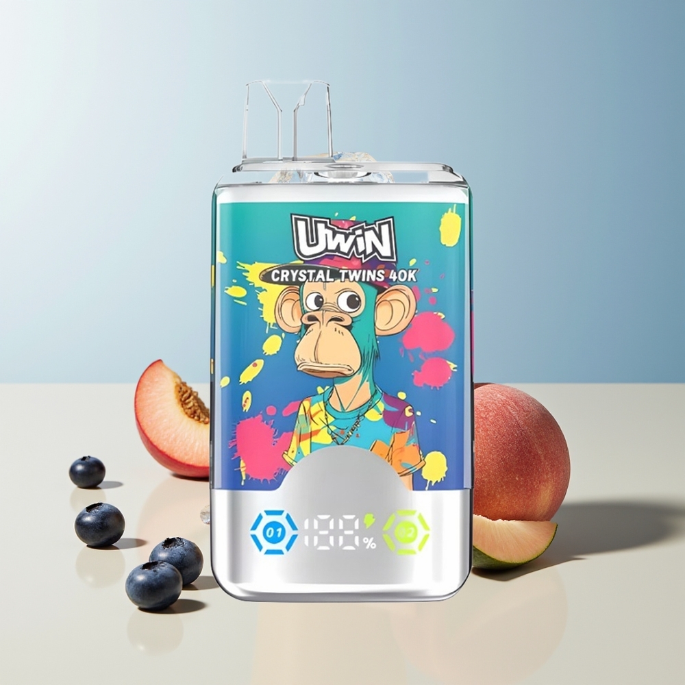 Veleprodaja Slovenija Uwin Crystal Twins 40000 Puffs Borovnica Na Ledu Poletna Breskev Na Ledu 32ml 850mAh