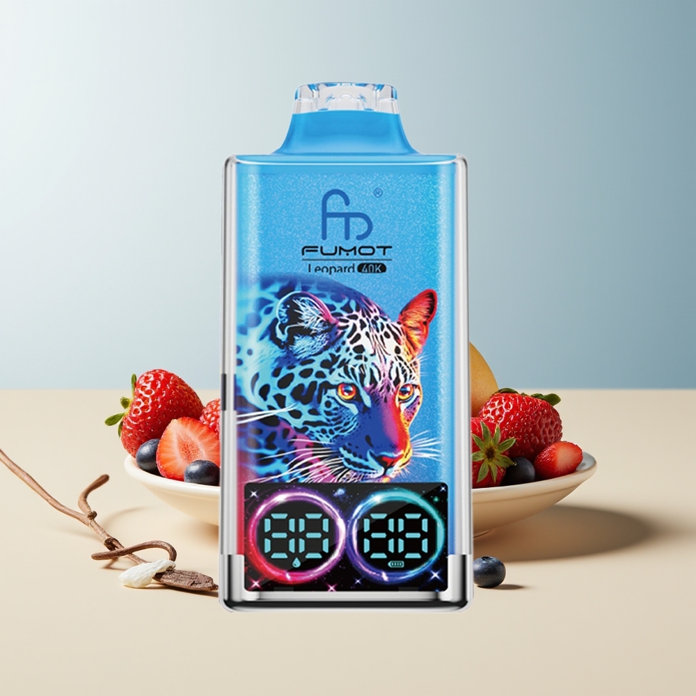 Veleprodaja Slovenija Fumot Leopard 40000 Puffs Mešane Jagode Dual Mesh Type-C Charging
