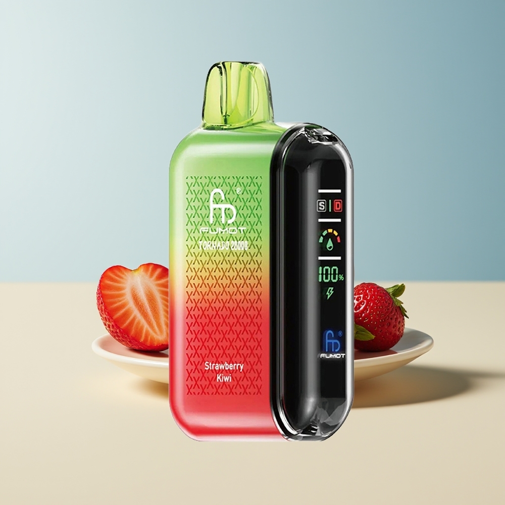Veleprodaja Slovenija Fumot Tornado 20000 Puffs Jagoda Kivi Dual Mesh Coil Smart Display