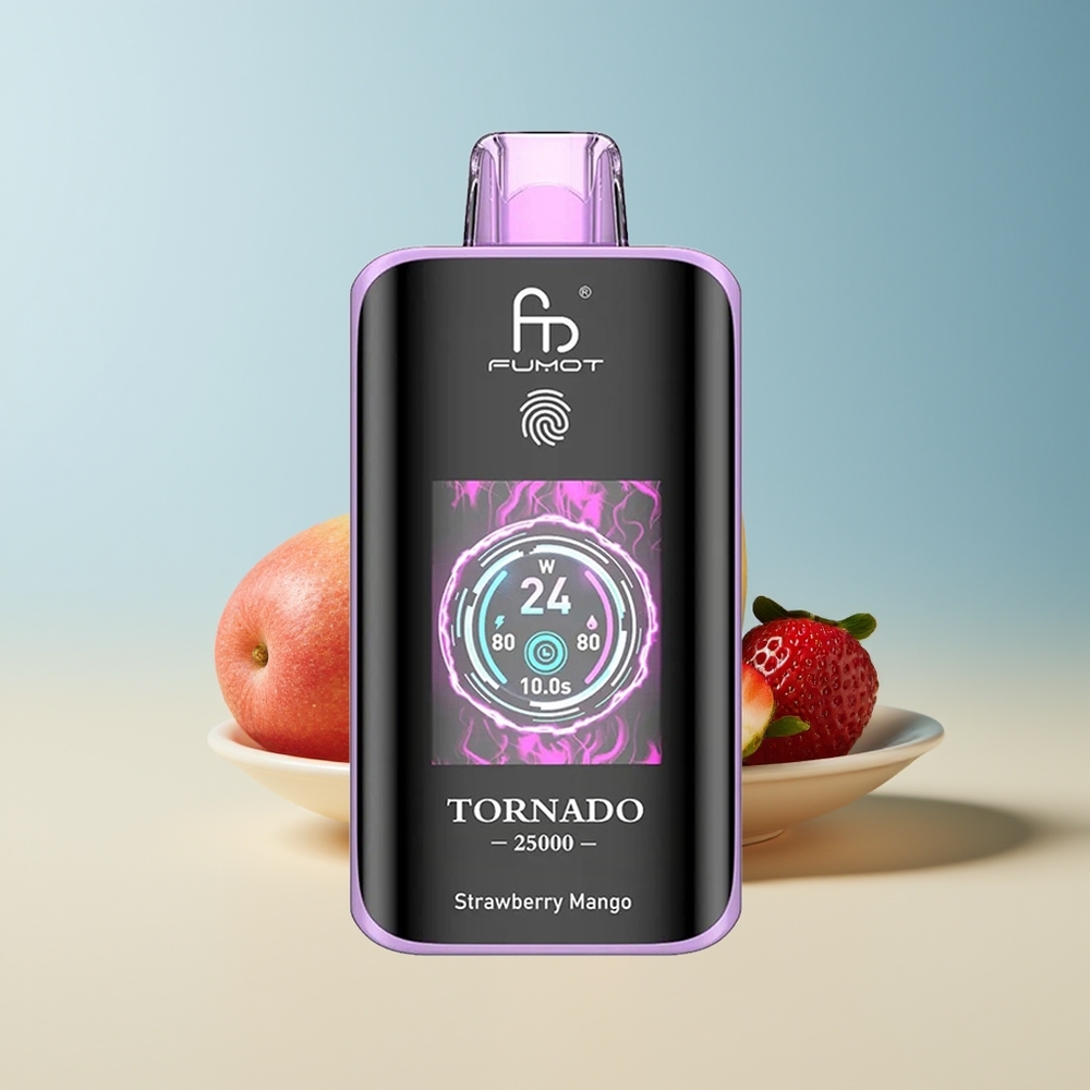 Veleprodaja Slovenija Fumot Tornado 25000 Puffs Jagoda Mango 20ml 700mAh