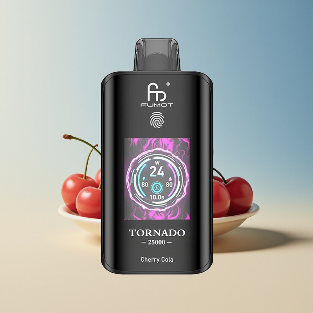 Veleprodaja Slovenija Fumot Tornado 25000 Puffs Češnjeva Kola HD Screen 700mAh