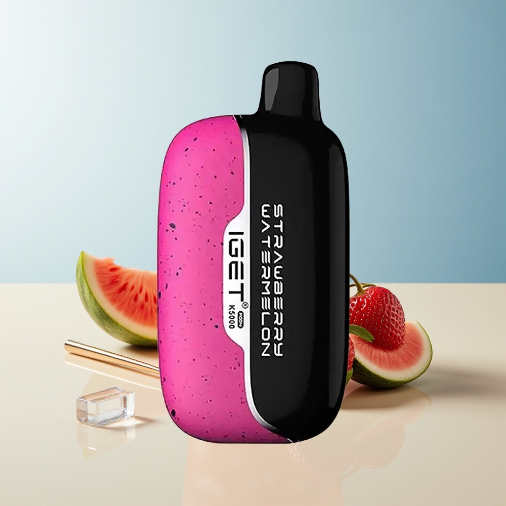 Veleprodaja Slovenija IGET Moon K5000 5000 Puffs Jagoda Lubenica Led Net Weight 81.5 g Mesh Coil 1.35 Ohm