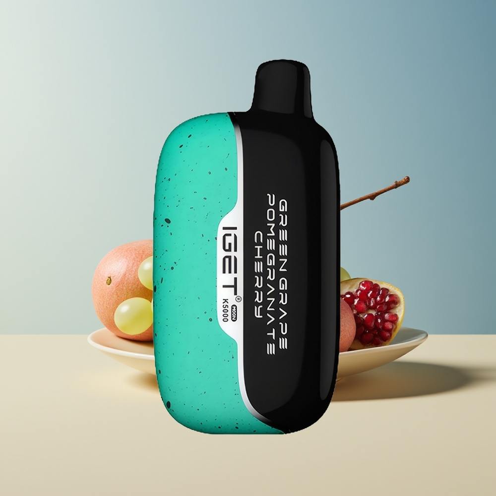 Veleprodaja Slovenija IGET Moon K5000 5000 Puffs Zelena Grozdje Granatno Jablan Pomegranate Cherry 81.5 g PC