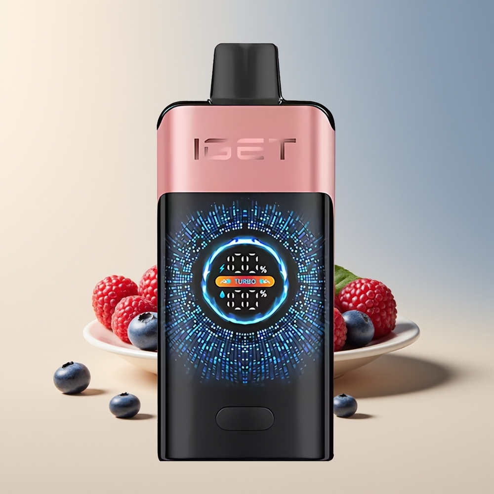Veleprodaja Slovenija IGET ONE 12000 Pufi Vape Borovnica Malina 2700 mAh Velik Pregledni Zaslon