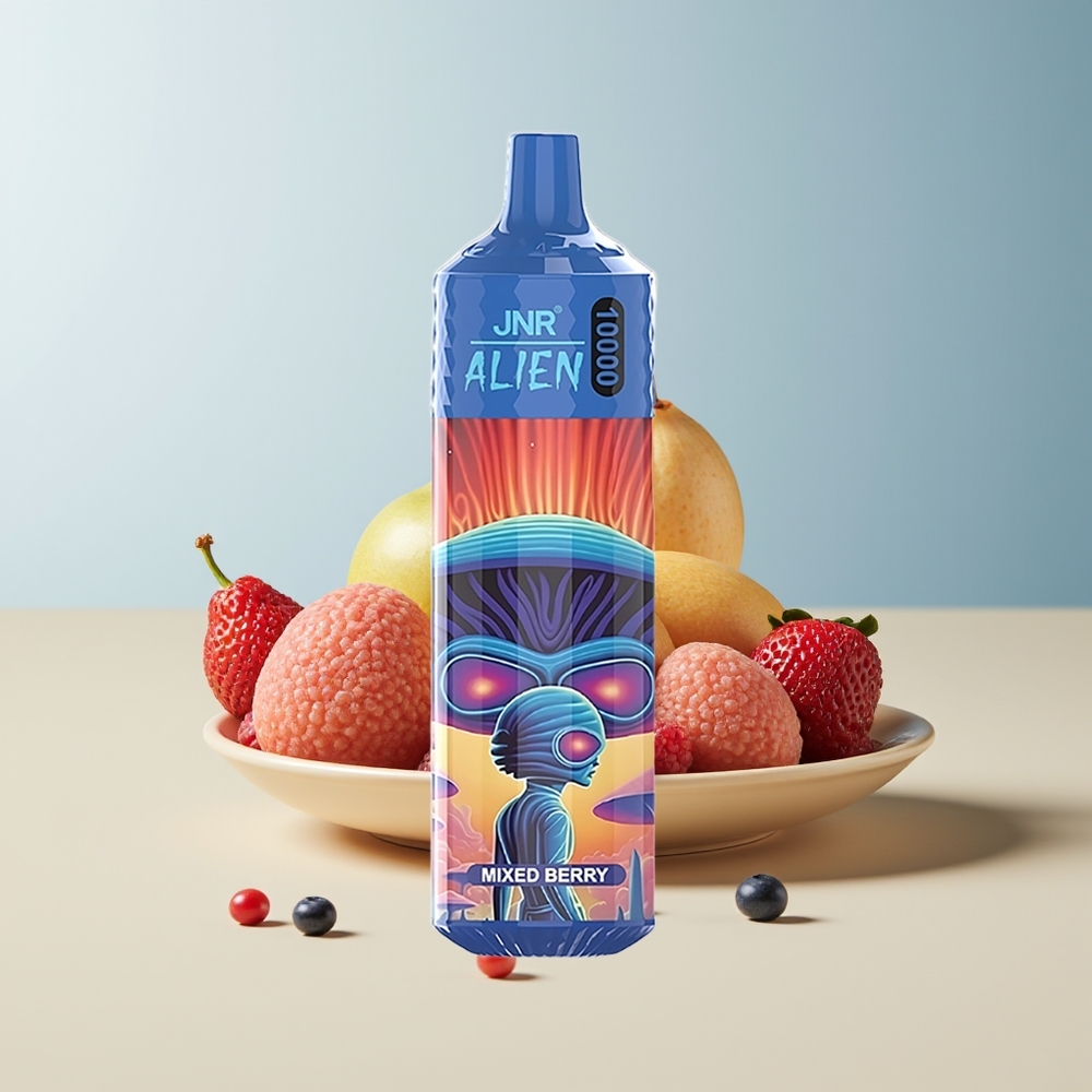 Veleprodaja Slovenija JNR Alien 10000 Puffov Mešane Jagode 850mAh RGB LED