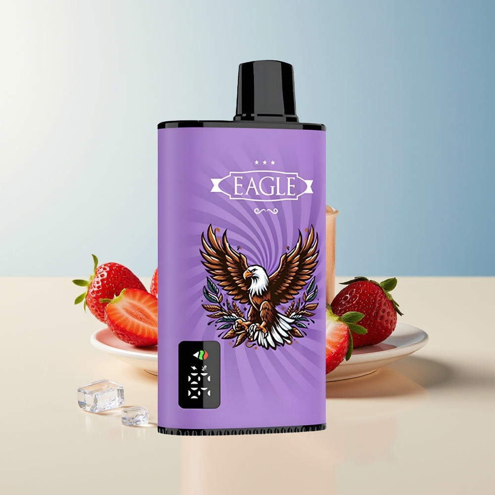 Veleprodaja Slovenija JNR EAGLE Smart 23000 Puffs Vape Jagoda Led 1.0ohm Mesh Coil 25ml e-Liquid Capacity