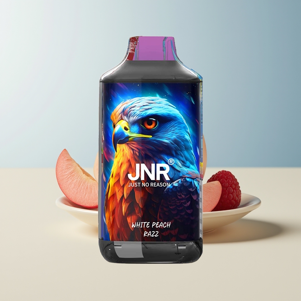 Veleprodaja Slovenija JNR Falcon 16000 Puffs Beli Breskva Robidnica Dual Mesh Coil Smart LED Display