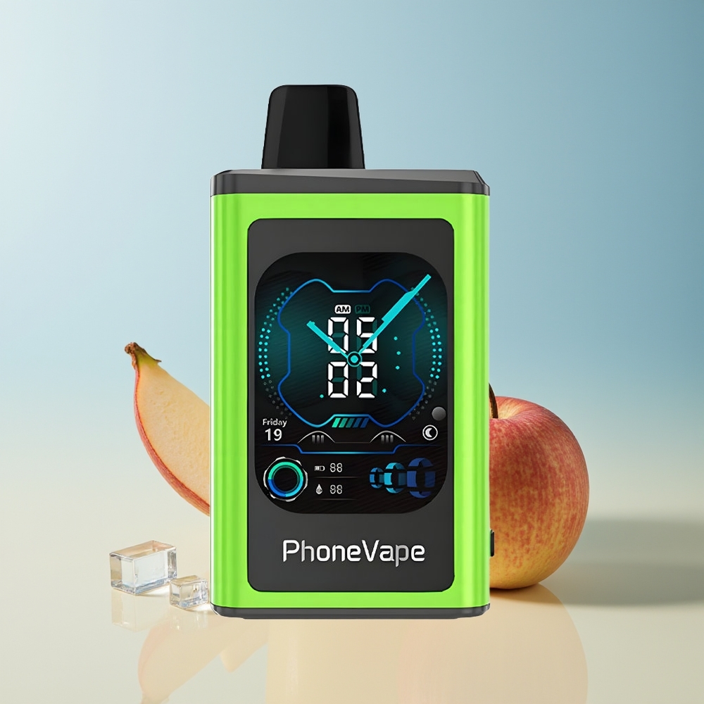 Veleprodaja Slovenija JNR PhoneVape 30000 pufov Vape Kislo Jabolko Led 850mAh Type-C Polnjenje Turbo Način