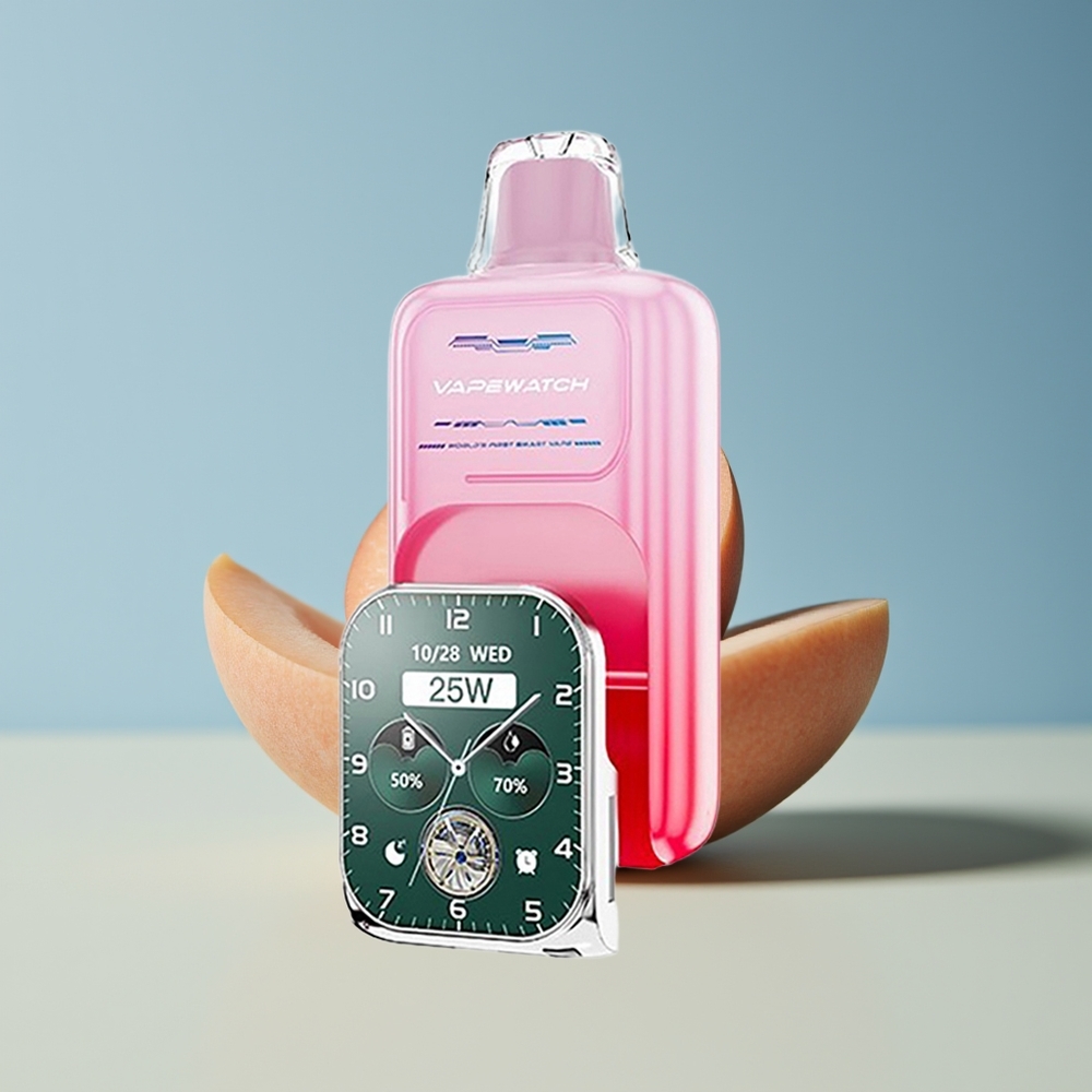 Veleprodaja Slovenija JNR VapeWatch 30000 Puffs Dual Mesh Coil Georgia Breskeva 1000mAh Type-C