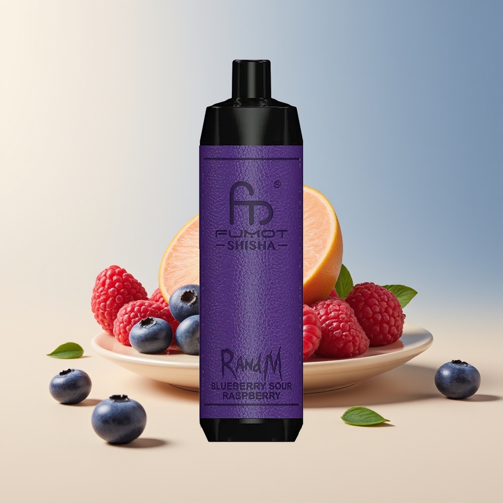 Veleprodaja Slovenija RandM Fumot Shisha 10000 Puff Vape Borovnica Kisla Malina 18ml 0.5% Nikotina