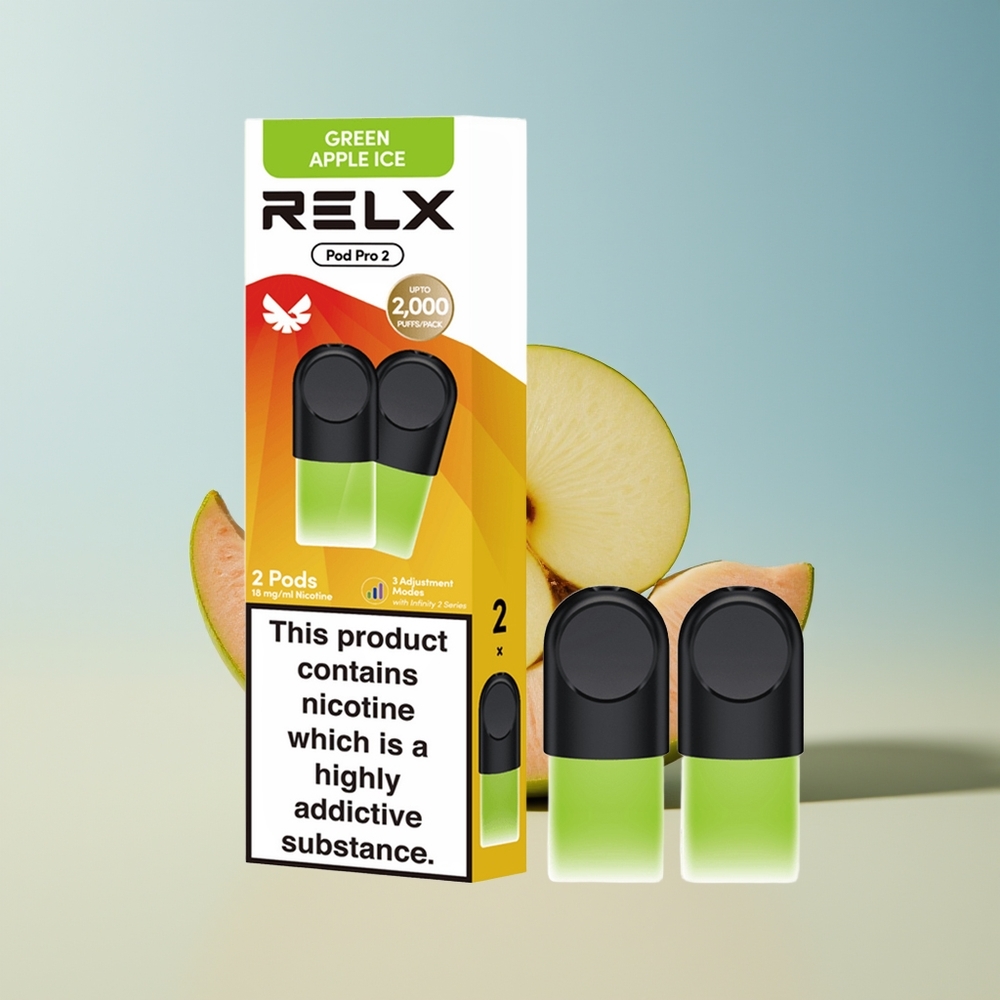 Veleprodaja Slovenija RELX Pod Pro 2 600 ponovitev Zeleno Jabolko Led 1.9ml 3 načini nastavitev