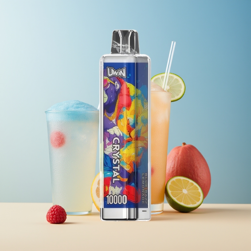 Veleprodaja Slovenija Uwin Crystal 10000 Puffs Blue Razz Limonada RGB luči in 18ml