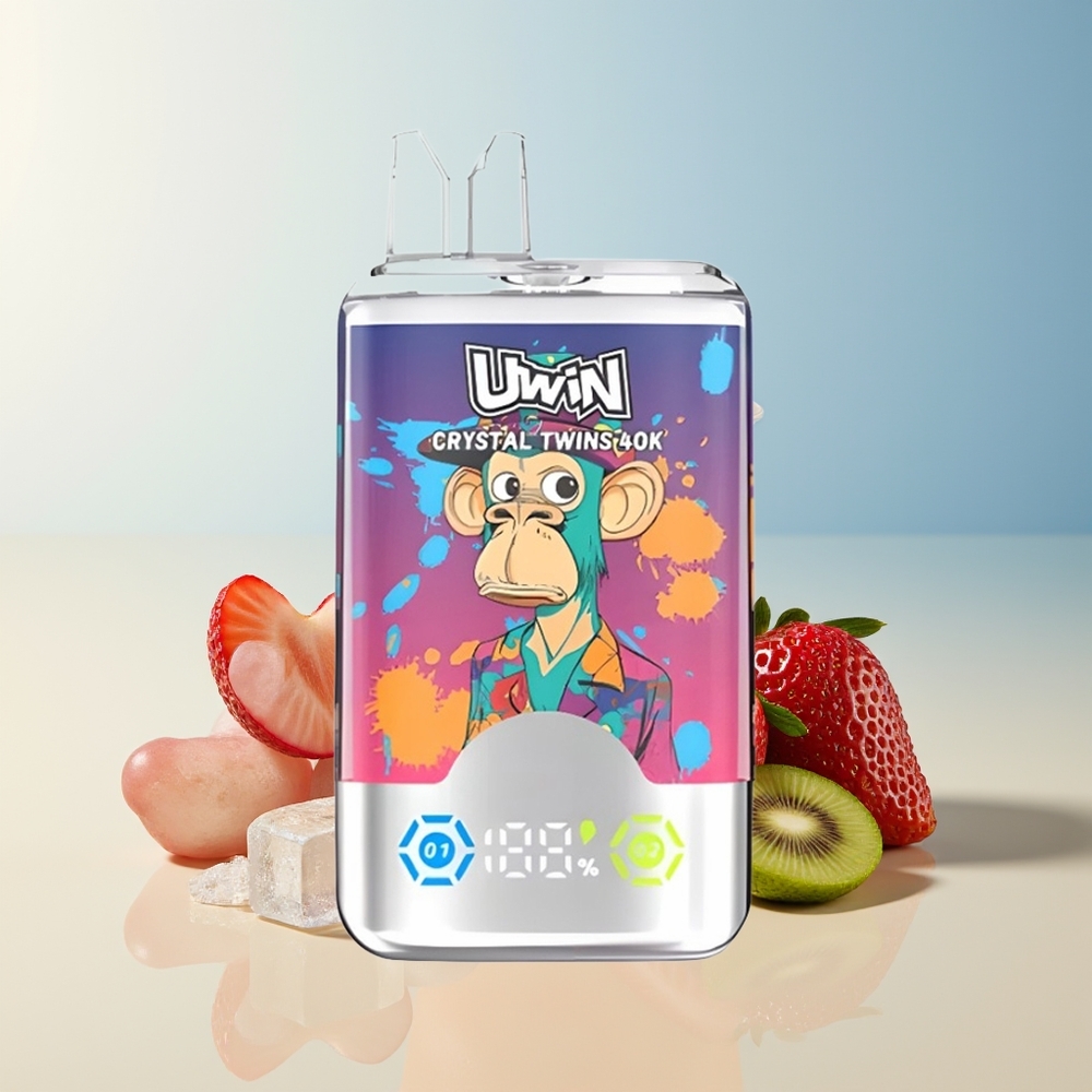 Veleprodaja Slovenija Uwin Crystal Twins 40000 Puffs Jagoda Kivi Led Grozdje 32ml 850mAh